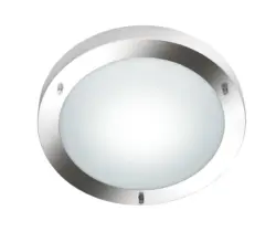 Badezimmer-Deckenleuchte Condus in Wei&szlig;/Nickel max. 60W Deckenlampe