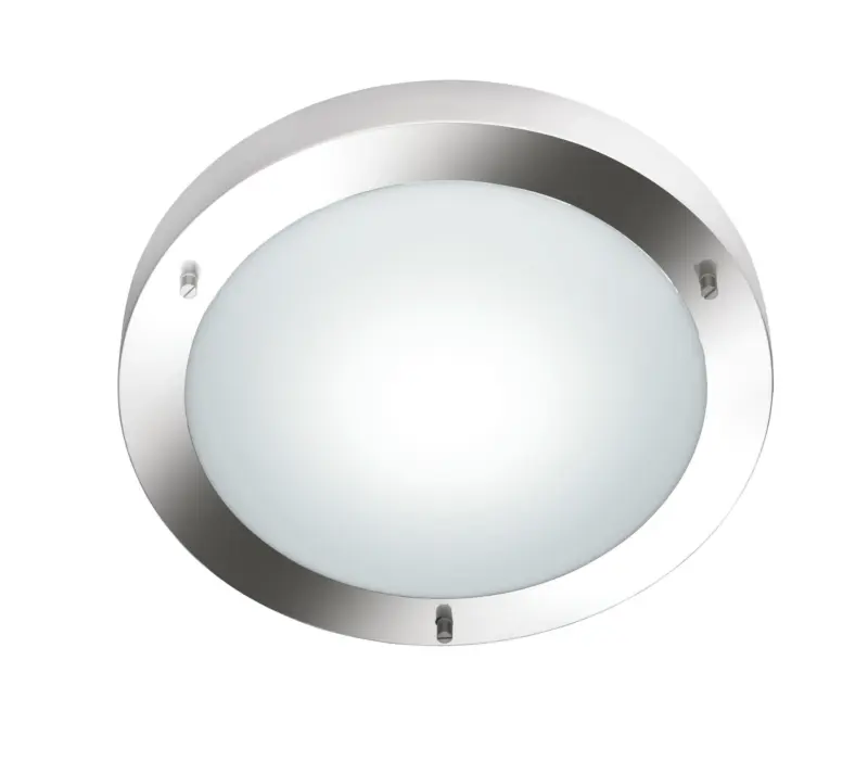 Badezimmer-Deckenleuchte Condus in Wei&szlig;/Nickel max. 60W Deckenlampe