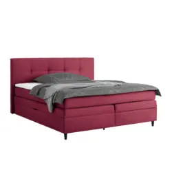 Boxspringbett Miami in Weinrot ca. 180x200cm