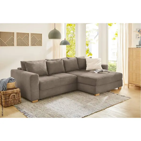 Ecksofa mit Bettfunktion und Bettkasten