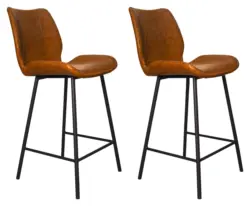 Barhocker-Set Barron 2er-Set ca. 47x99 cm Cognac