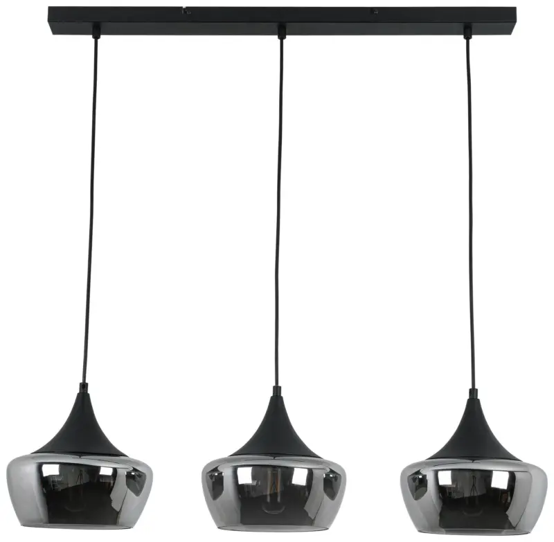 H&auml;ngeleuchte Nor Schwarz/Chrom max. 3x25 Watt