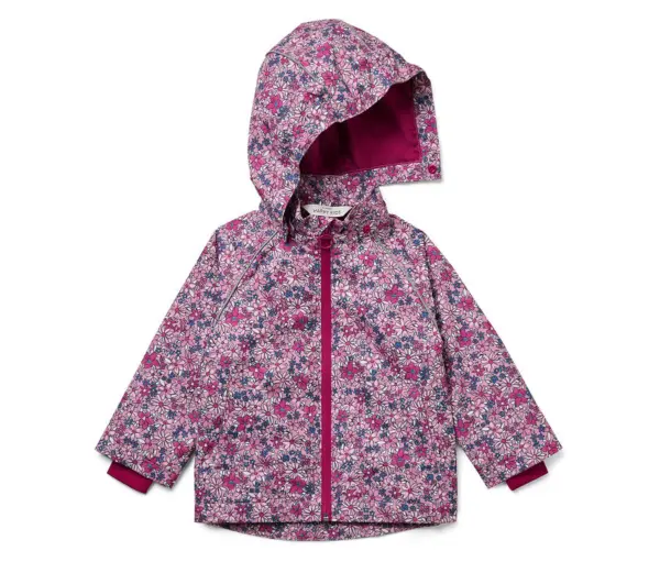 Kinder-Thermo-Regenjacke mit Fleecefutter, gebl&uuml;mt