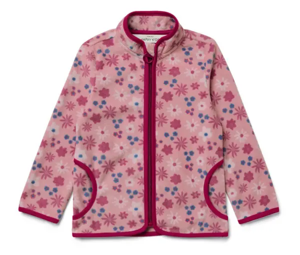 Kinder-Fleecejacke, gebl&uuml;mt