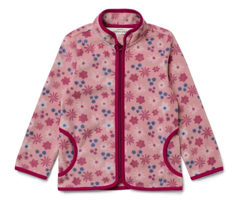 Kinder-Fleecejacke, gebl&uuml;mt