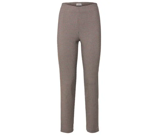 Stretchhose mit Hahnentritt-Jacquard
