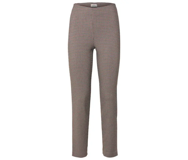 Stretchhose mit Hahnentritt-Jacquard