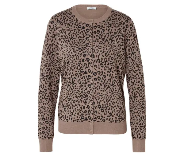 Bedruckter Feinstrick-Cardigan