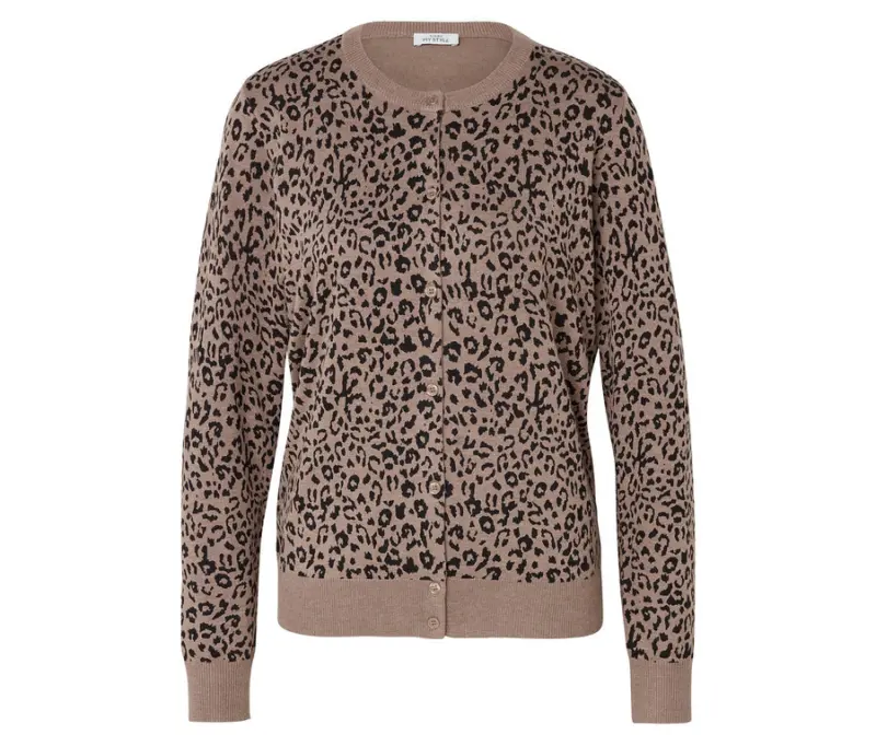Bedruckter Feinstrick-Cardigan