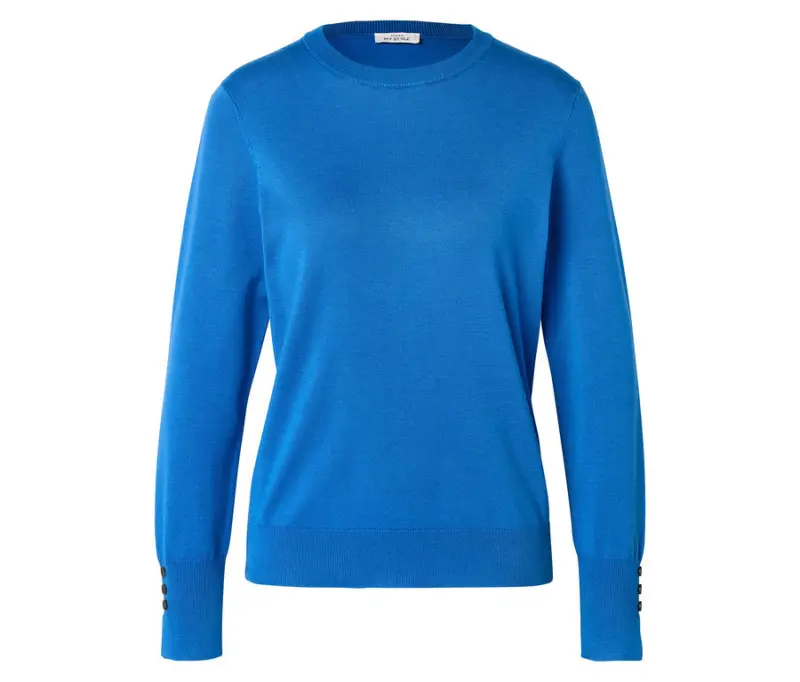 Feinstrickpullover, blau