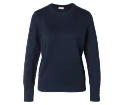 Feinstrickpullover, dunkelblau