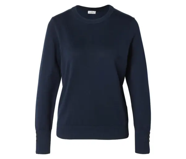 Feinstrickpullover, dunkelblau