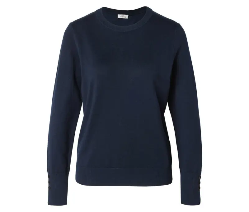 Feinstrickpullover, dunkelblau