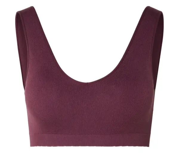 Seamless-Bustier, weinrot