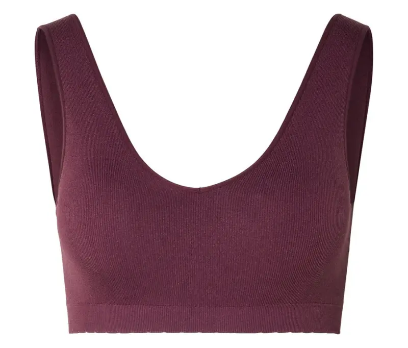 Seamless-Bustier, weinrot