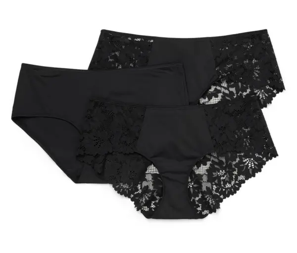 3 Pantys, schwarz