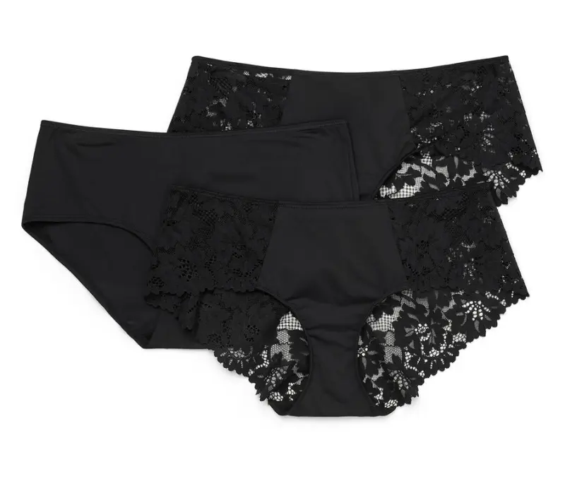 3 Pantys, schwarz