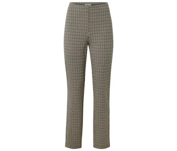 Stoffhose mit Hahnentritt-Jacquard
