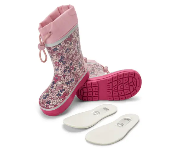 Kinder-Gummistiefel, Blumen-Alloverprint