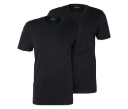 2 T-Shirts mit Rundhalsausschnitt, schwarz