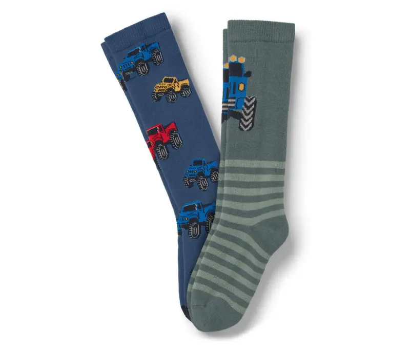 2 Paar Kinder-Gummistiefel-Socken, Trucks