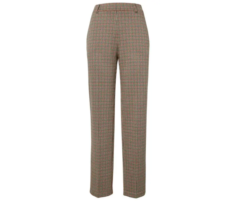 Komfort-Palazzohose mit Hahnentritt-Jacquard