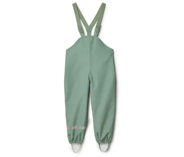 Kinder-Thermo-Regenhose mit Fleecefutter, salbeigr&uuml;n