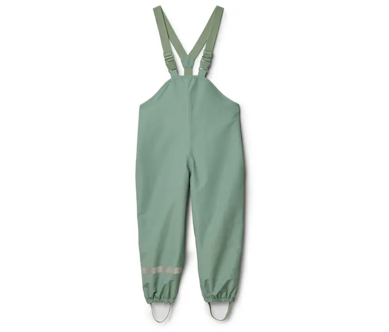 Kinder-Thermo-Regenhose mit Fleecefutter, salbeigr&uuml;n