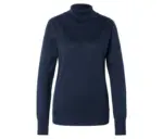 Feinstrick-Rollkragenpullover, dunkelblau