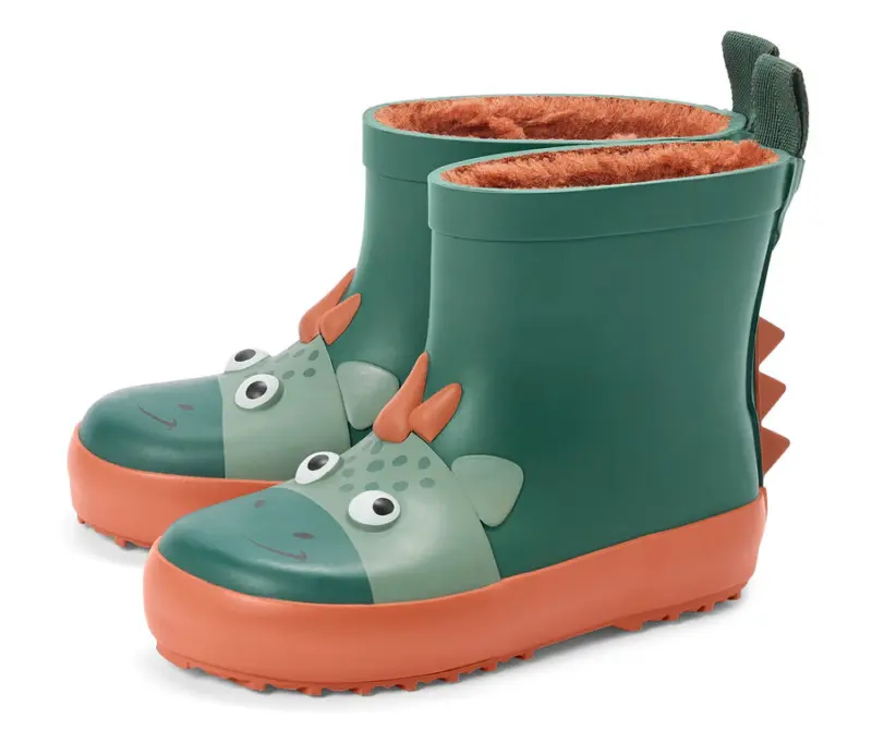 Gef&uuml;tterte Kinder-Chelsea-Regenstiefel, Dino