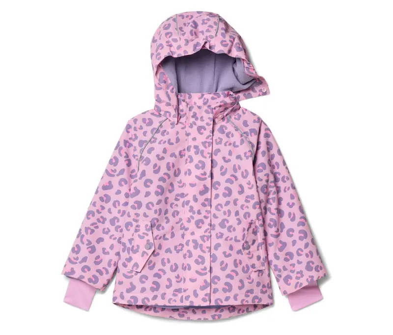 Kinder-Thermo-Regenjacke mit Fleecefutter, Leo