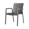 Gartensessel Mood Extreme Anthrazit/Teakholz stapelbar