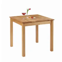 Esstisch 80/80/75 cm Echtholz Holz quadratisch Buchefarben
