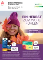 B&auml;ren Apo. im Helvetia-Parc Ihre Apotheke vor Ort: Jetzt alle Angebote auch online entdecken! - bis 23.10.2026