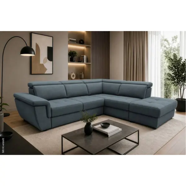 Ecksofa mit Bettfunktion und Bettkasten