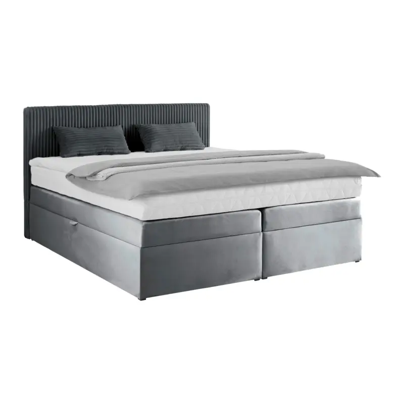 Boxspringbett Rossa in Dunkelgrau ca. 160x200cm