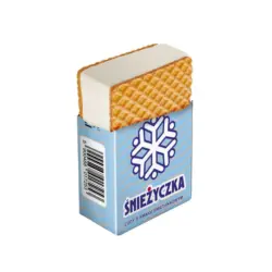 Eis mit Sahnegeschmack in Waffeln (8 %).