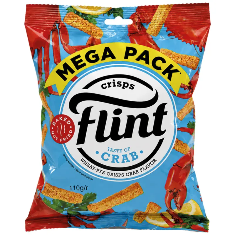 Snack aus Weizenbrot mit Krabbengeschmack