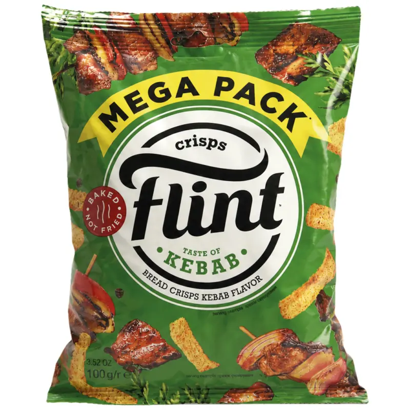 Snack aus Weizenbrot mit Schaschlik-Geschmack