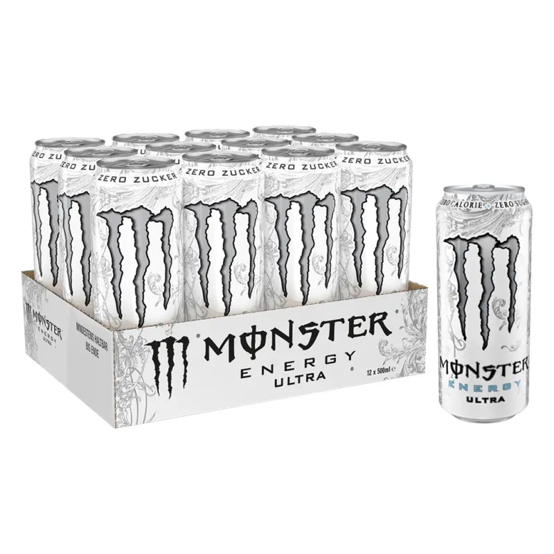 Energy-Drink: Koffeinhaltiges Erfrischungsgetr&auml;nk mit Taurin, L-Carnitin, Guarana, B-Vitaminen mit S&uuml;&szlig;ungsmitteln
