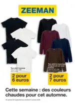 Zeeman Cette semaine : des couleurs chaudes pour cet automne. - au 09.10.2026