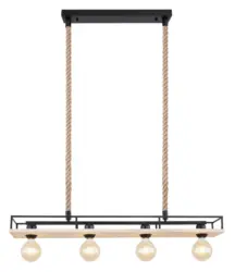 H&auml;ngeleuchte 15458-4H in Braun/Schwarz max. 60 Watt