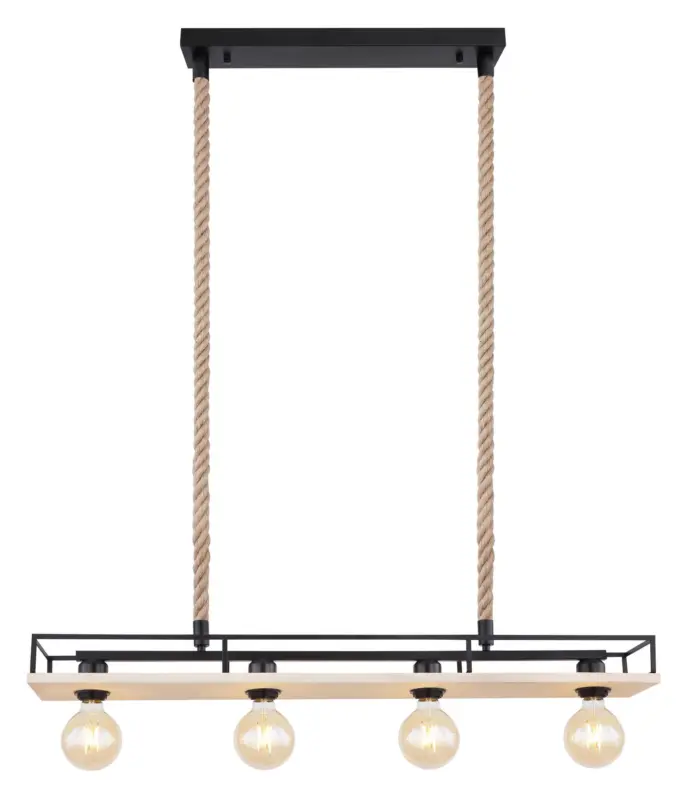 H&auml;ngeleuchte 15458-4H in Braun/Schwarz max. 60 Watt