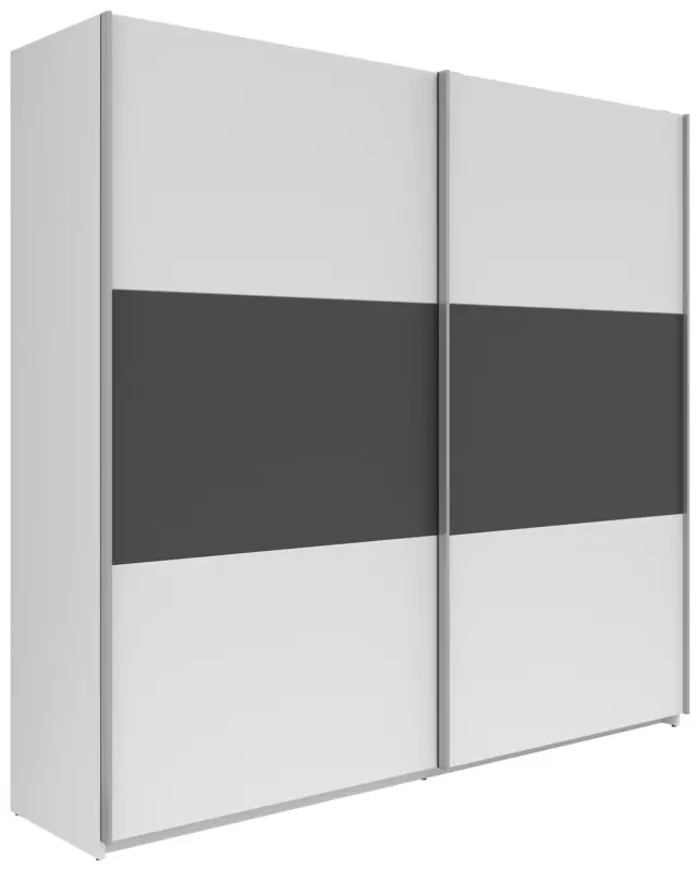 Schwebet&uuml;renschrank Saturn in Wei&szlig;/Graphitfarben