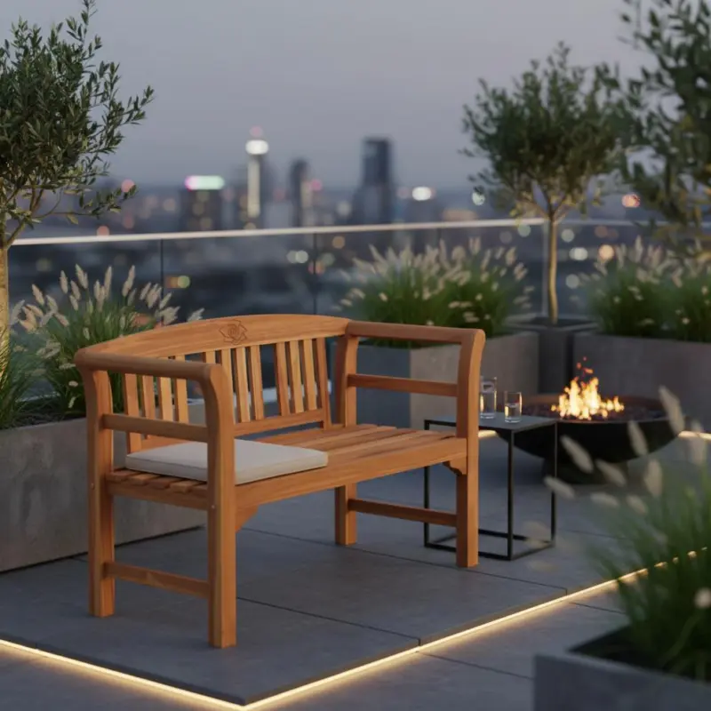 Gartenbank Holz 2-Sitzer Batam