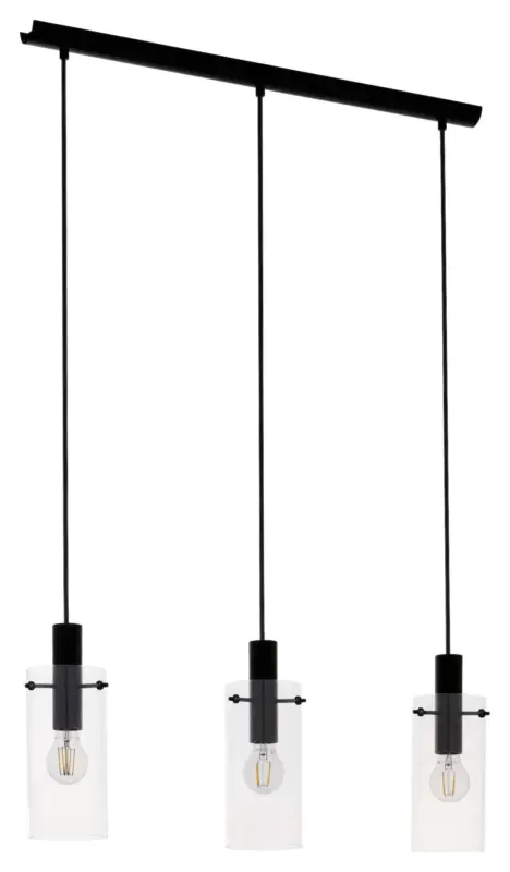 H&auml;ngeleuchte Montefino in Schwarz max. 60 Watt
