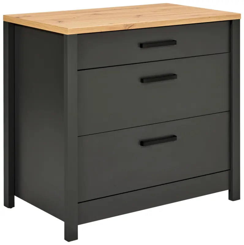 K&uuml;chenunterschrank Venet, Anthrazit/Artisan Eiche
