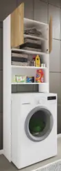 Waschmaschinenschrank JUTAS Honig Eiche Wei&szlig;
