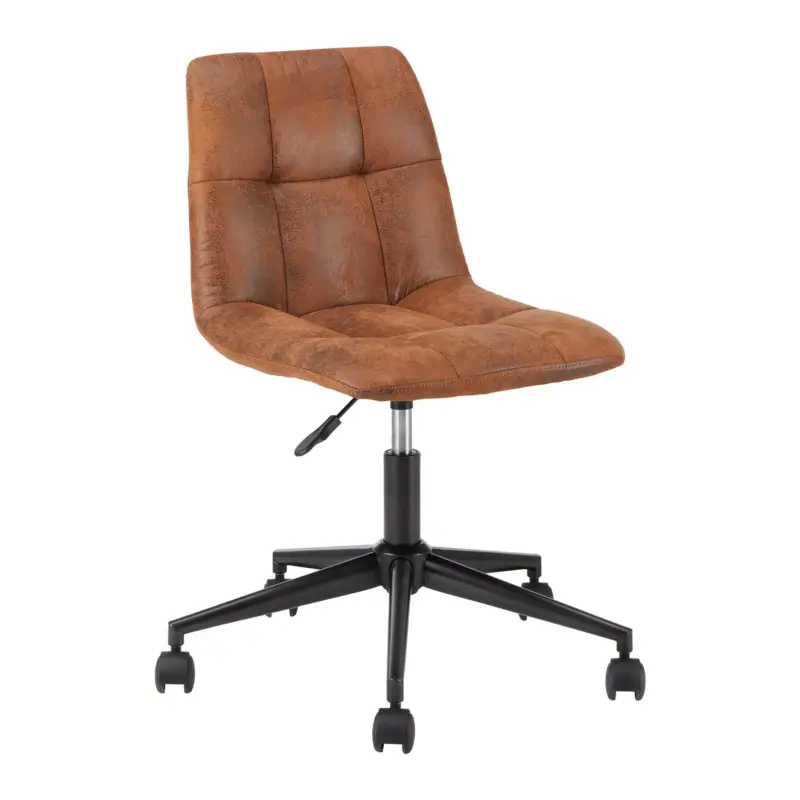 Drehstuhl Clelie Braun Mikrofaser