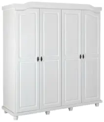 Dreht&uuml;renschrank Isny ca. 182x198x60 cm Wei&szlig;
